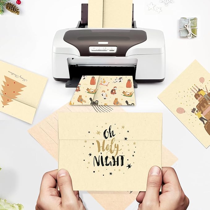 A7 Ivory Envelopes 100 Pack, Goefun 5x7 Self Seal Cream Envelopes for Invitation, 5x7 Cards, Wedding, Graduation, Mailing, 5.25 x 7.25 in, 120GSM