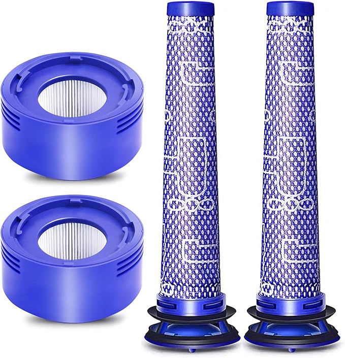 Vacuum Filter Replacement Kit for V7, V8 Animal and V8 Absolute Cordless Vacuum, 2 Pre Filter, 2 Post Filter, Replaces Part # 965661-01 & 967478-01