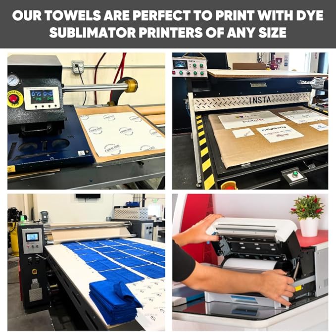 Microfiber Wholesale Sublimation Blanks Towels 16x24 - Premium Waffle Weave Microfiber Towels for Kitchen - Polyester Blanks for Kitchen or Craft Use - 6 Pack