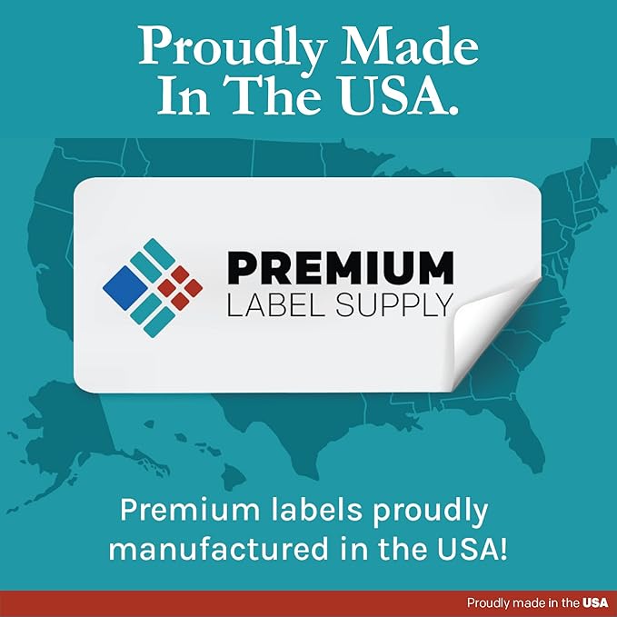Premium Label Supply White File Folder Labels – 3.4375" x .667" – Laser/Inkjet Compatible – (30 per Sheet), 500 Sheets - 15,000 Total Adhesive Stickers