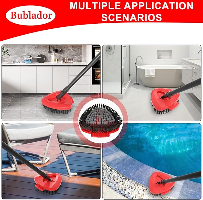 Bublador Scrubber Mop Replace Head Compatible with O Cedar EasyWring 1 Tank,Spin Replacements Heads,Scrub Brush Attachment for Bathroom,Kitchen and Various of Hard Floors