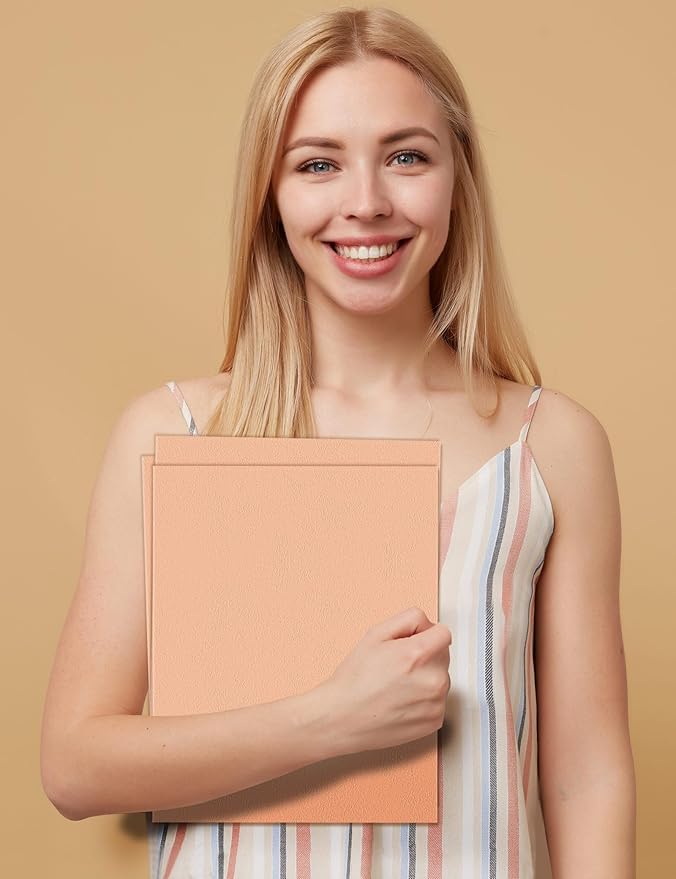 SUNEE Folders with Pockets (25 Pack, Warm Brown), 2 Pocket Folders Fit Letter Size, Paper File Folder for School Office Home Business, Textured Paper