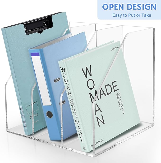 Acrylic Paper Tray Stackable Letter Organizers, Clear Paper Desk Organizer, 3-Tier, Desk A4 File Holder for Office Document Desktop File