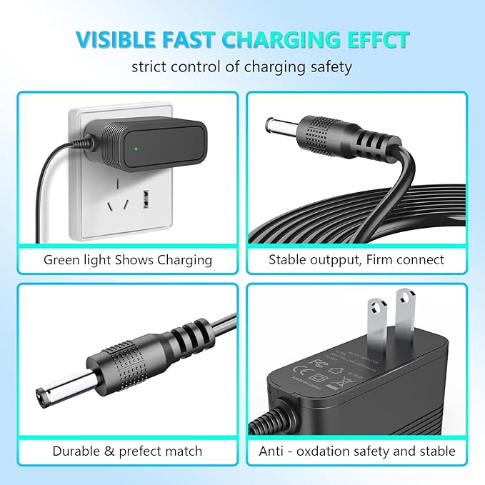 IOKOFJOA 31V Charger for 25.9V Battery Vacuum Cleaner Replacement for SMOTURE VC70 VC80 25.9V Battery 40KPA 450W Cordless Vacuum Cleaner Adapter Charger