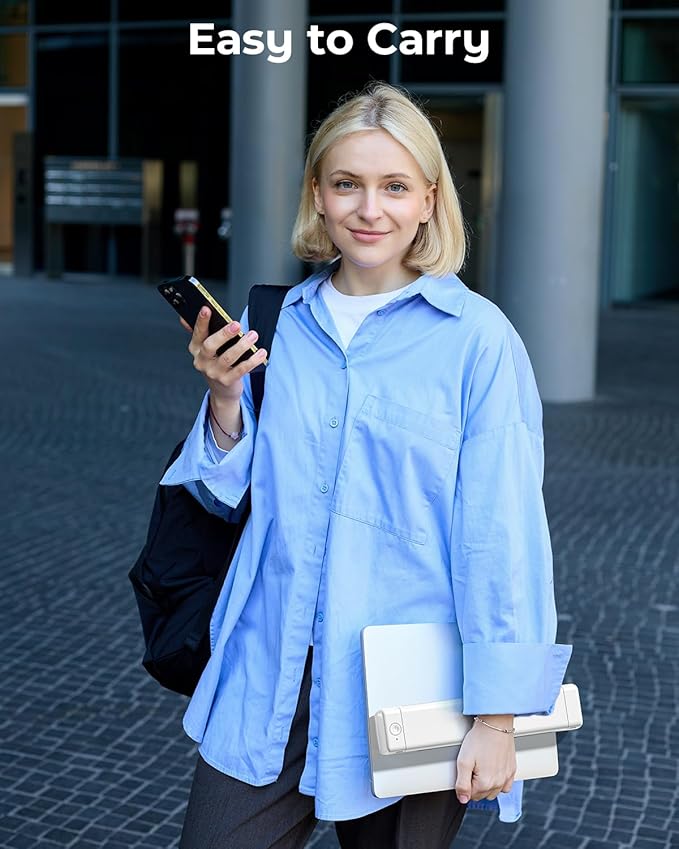 Phomemo M08F Portable Printers Wireless for Travel, Thermal Printer Support 8.5" X 11" US Letter Thermal Paper, Bluetooth Inkless Printer Compatible with iOS, Android, Laptop for Travel, Office, Home