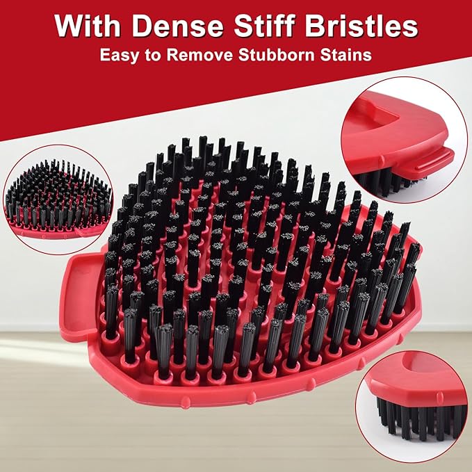 Scrubber Mop Head for Ocedar, Scrub Brush Scrubber Head Compatible for O Cedar Easywring 1-Tank System, 2 Pcs Mop Brush Spin Mop Scrub Brush Head with 1 Mop Base for Bathroom Kitchen Tub and Tile