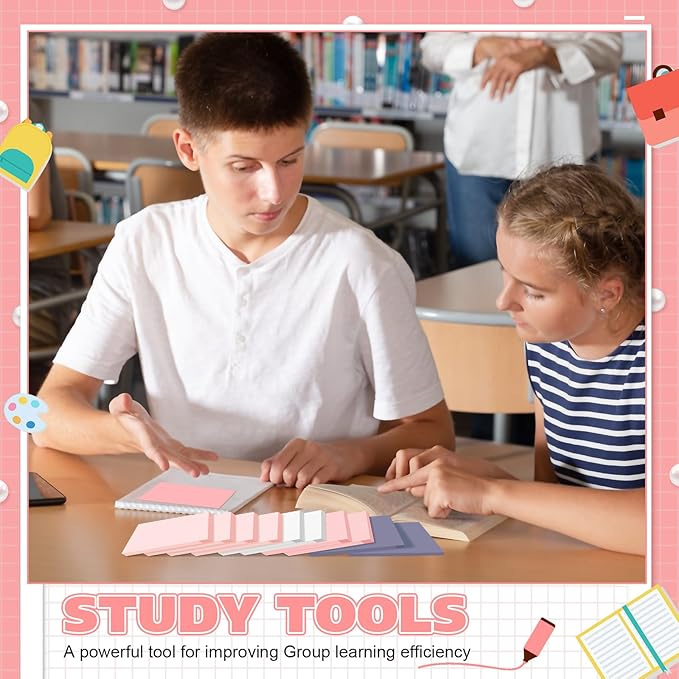 Fainne 8 Pack Sticky Notes Bulk Back to School Supplies Self Stick Note Pads Paper Memo for Office First Day of School Student Teacher Essentials (3 x 5 Inch,Mixed Color)