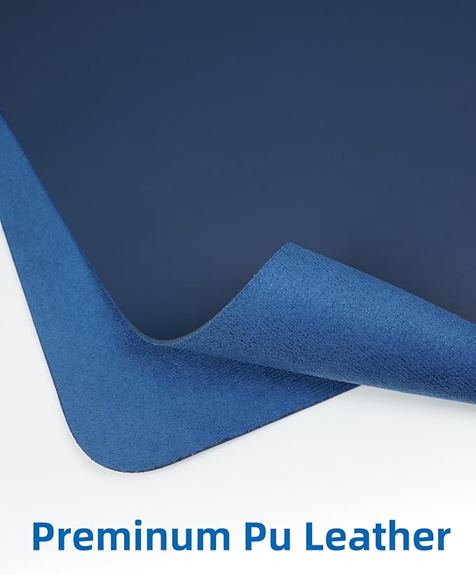 Non-Slip Desk Pad,Mouse Pad,Waterproof PU Leather Desk Protector,Ultra Thin Large Desk Blotter,Waterproof Keyboard mat for Office/Home/Decor(Midnight Blue 23.6" x 13")
