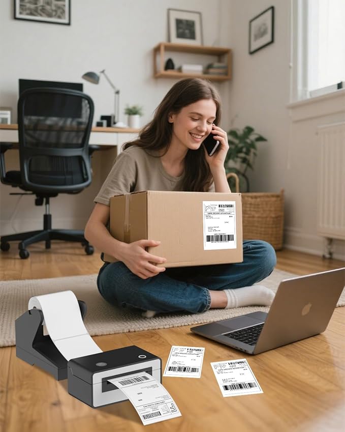 Direct Thermal Shipping Labels - 500 4x6 Thermal Labels Roll - Perforated and Strong Adhesive, 250 Labels per Roll, 2 Rolls - Commercial Grade Thermal Printer Label