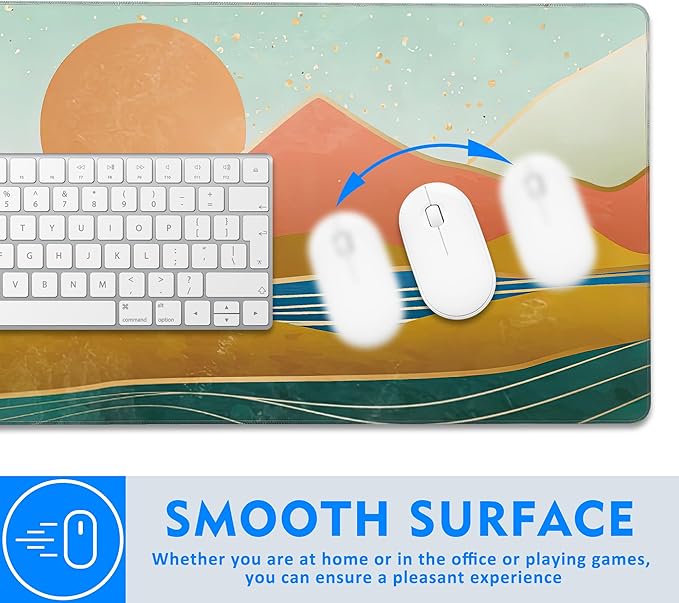 Abstract Art Mountains Extended Large Mouse Pad,Large Gaming Mouse Pad,Extended Big Desk Mat Keyboard Pad,Waterproof Non-Slip Desk Mat for Home Office and Gaming 35.4x15.7 Inch