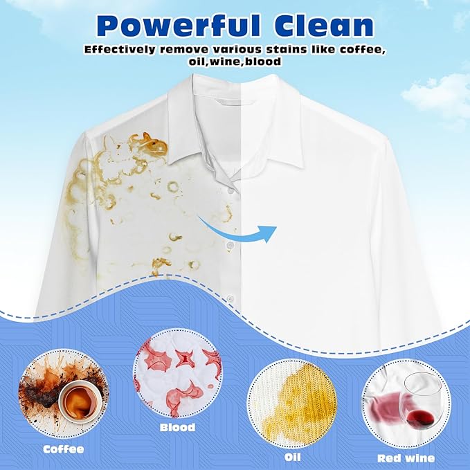 500 Loads Laundry Detergent Sheets, Eco-friendly Laundry Sheets, Powerful Cleaning, Suitable for Homes, Dorms, and Apartments- [Fragrance-Free]