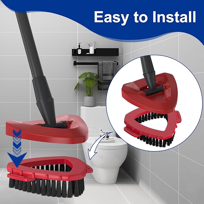 Scrub Brush Attachment for O Cedar Scrubber Mop Head 2 Tank, Spin Mop Scrub Brush Head for O Cedar Mop Replace Head 2 Tank System, Mop Scrubber Attachment, Cleaning Brush Hard Floors - 2pcs