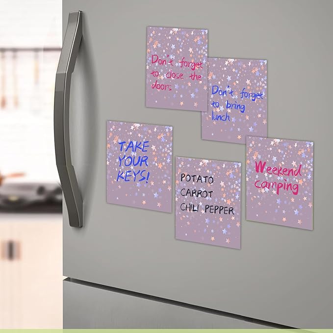 2 Pack Sticky Notes 3x3 Inches, Bright Cute Strong Sticking Power, Easy to Post for Home, Office, 80sheets/Pads, Shinning Stars