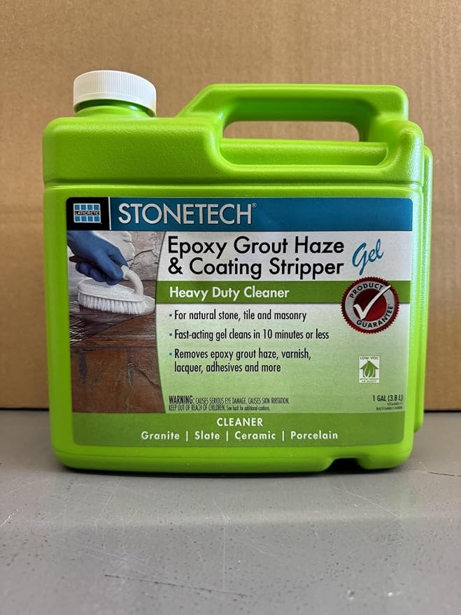 Stonetech Epoxy Grout Haze Remover & Coating Stripper - Quick Shower Grout Cleaner for Tile Floors - Water Based Tile Cleaner - Dissolve Tough Coatings on Vertical & Horizontal Surfaces (128 fl oz)