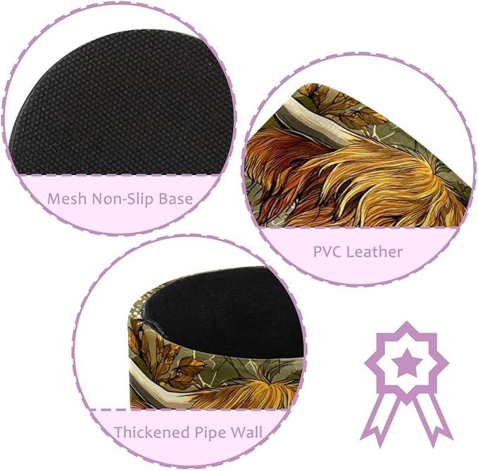 Watercolor Sunflower Yak Circular Pen Holder, Pen Cup Makeup Brush Holder, Design for School, Home and Stationary Supplies (3.9 x 3.1 Inches)