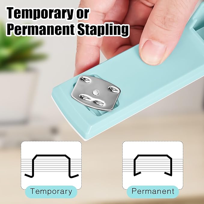 Stapler 25 Sheet Capacity with 1000 Staples and Staple Remover - Staplers for Desk, Non-Slip Office Stapler with Staples, Blue