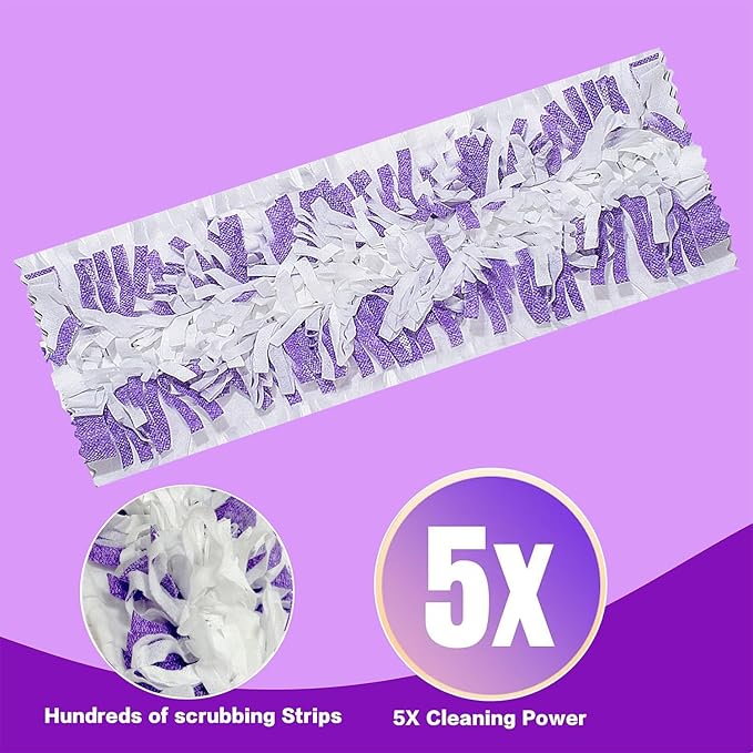 Disposable Mopping Pad Refills Compatible with PowerMop Multi-Surface Mop and PowerMop Wood Mop, Spray Clean Pads Replacement (Purple -25)