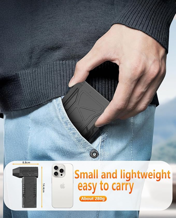Electric Air Duster-150000RPM Super Power Blower, 4-Gear Adjustable Mini Blower with Fast Charging, Rechargeable Dust Blower for Computer, Keyboard, Car, and Home Cleaning