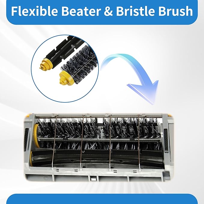 Amyehouse Replacement Parts Bristle Brushes Filters & Side Brush & Tools Compatible with iRobot Roomba 600 Series 550 560 614 618 620 630 650 660 665 680 685 690 692 694 695 Vacuum Accessories