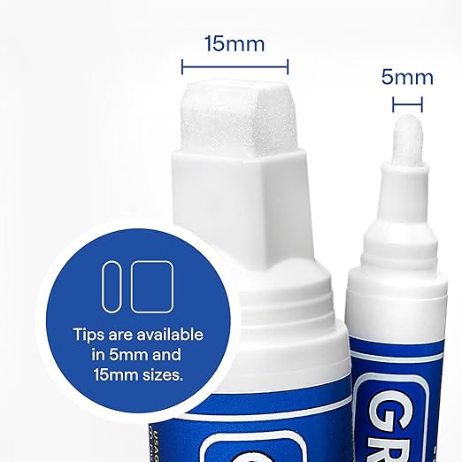 Grout Pen Brown Tile Paint Marker: Waterproof Grout Paint, Tile Grout Colorant and Sealer Pen - Brown, Wide 15mm Tip (20mL)