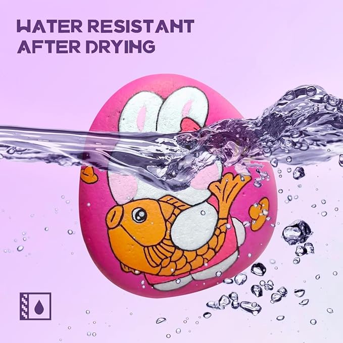 Arrtx Acrylic Paint Markers 60B,Brush Tip Acrylic Markers for Rock Painting,Glass,Stone,Wood,Ceramic Fabric Art Supplies,Stocking Stuffer Gifts for women men