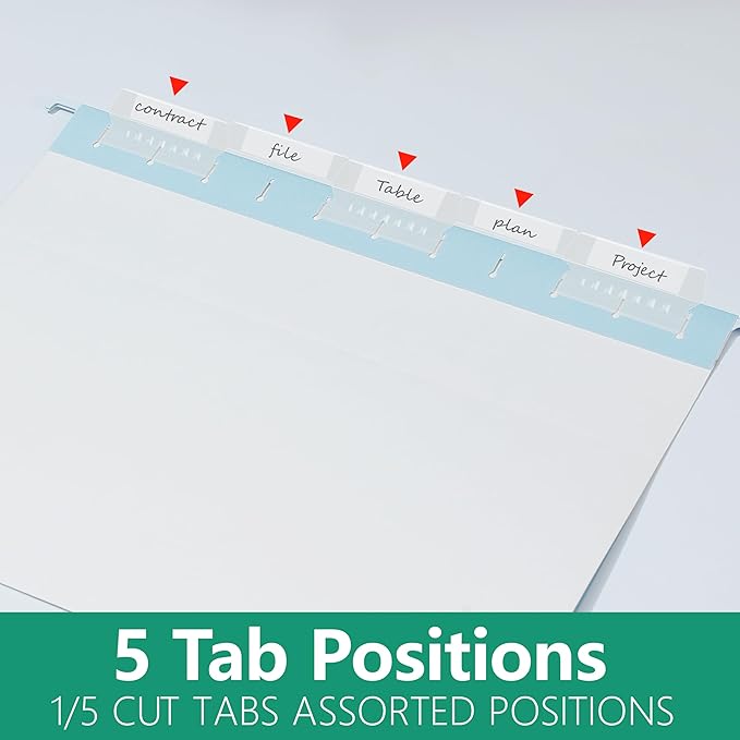 High Capacity Hanging File Folders,Pastel Colors,4" Expanding Pocket with Movable Dividers,Heavy Duty for Filing Cabinet,Insertable Tabs,Letter Size-6 Pack (2176U)