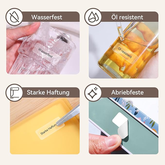 NIIMBOT Thermal Label 3 Rolls Set Home School Office Storage and Organization for NIIMBOT D11 D110 D101 H1S Label Maker (1275WHITE)