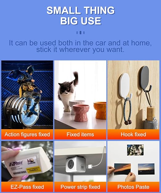 Double Sided Sticky Pads,Made of 3M VHB,Strong Adhesive Tape Squares Heavy Duty Waterproof Heat Resistant, Extreme Mounting Foam Tape,Car Home Outdoor Use, 48 Pcs 1.18x1.38 Inch