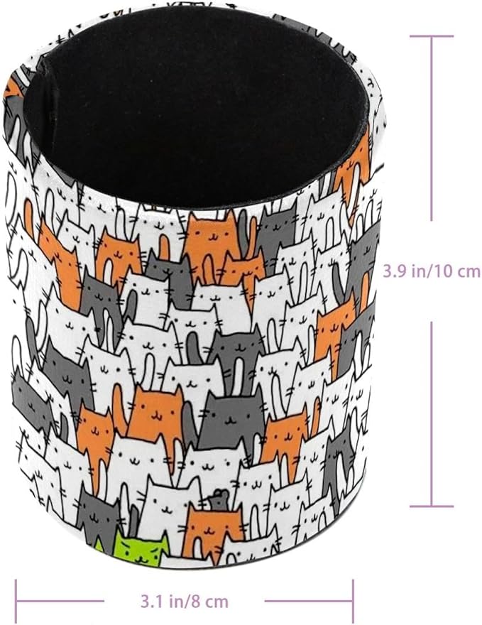 Pen Holder Cup for Desk, Cute Cats Pencil Cup Holder for Desk Office Pen Organizer