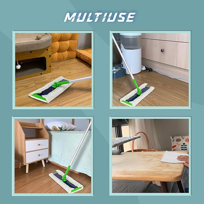 UKEENOR XL Dry Mop Refills 80 Counts Disposable Dusting Cloths Dry Sweeping Refills Dry Duster Cloths Mop Pads Floor Cloth Refills Electrostatic Cloths 9.8"x17" Extra Thick and Large Box Packing