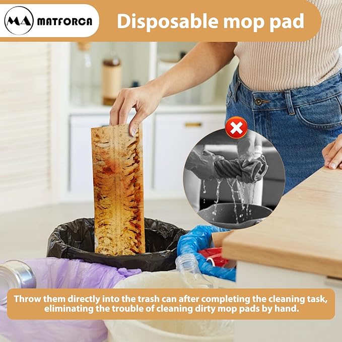 20 Pack Swiffer Mop Pads - Disposable Wet Mop Refills for Swiffer Power Mop, Strong Absorbent Pads for Easy Cleaning, Perfect for Hardwood, Laminate & Tile Floors, Compatible with WetJet & More