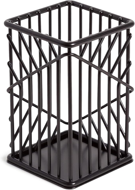 U Brands Vena Desk Organization Matte Black Collection Pencil Cup