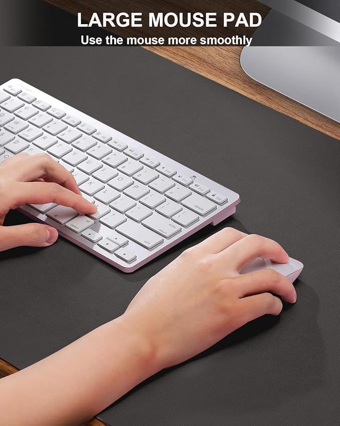 Small Desk Mat,Leather Desk Pad Protector,Desk Mouse pad,Office Desk mat,Laptop Mat for Desk, Non-Slip PU Leather Desk Blotter,Waterproof Desk Writing Pad for Office/Home(31.5"x15.7",Dark Grey)