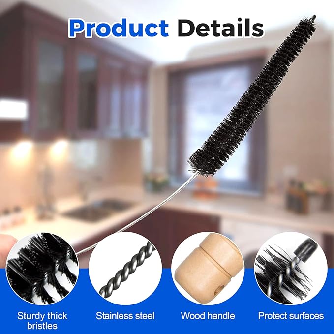 Washing Machine Pipe Cleaning Brush, 2026 New Dryer Vent Cleaner lint Brush, Premium Refrigerator Coil Cleaning Brush Flexible Dryer Lint Cleaner Brush for Home and Laundry Room Use (1)