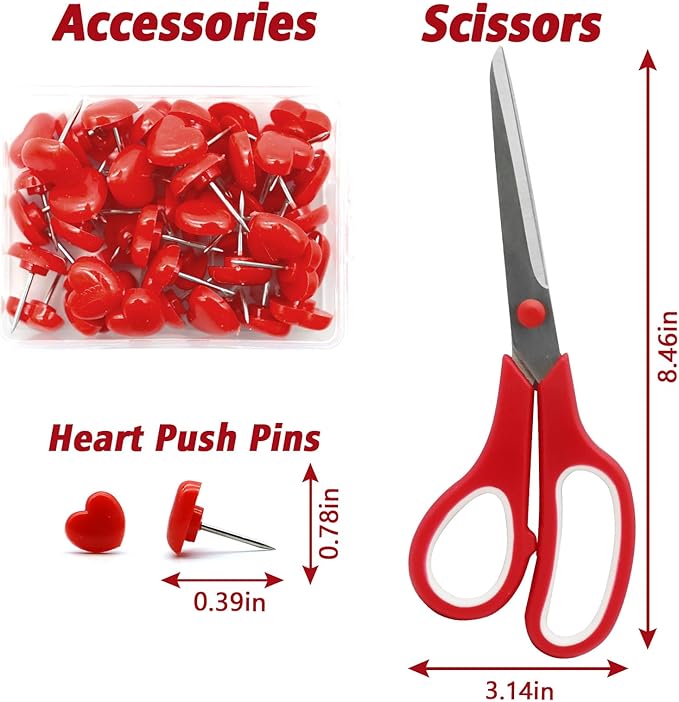 Red Desk Accessories, Red Office Supplies,Stapler and Tape Dispenser Set, Red Desk Accessory Kit, Gift for Students, Women, Coworkers, Boss Lady, Office Clerks