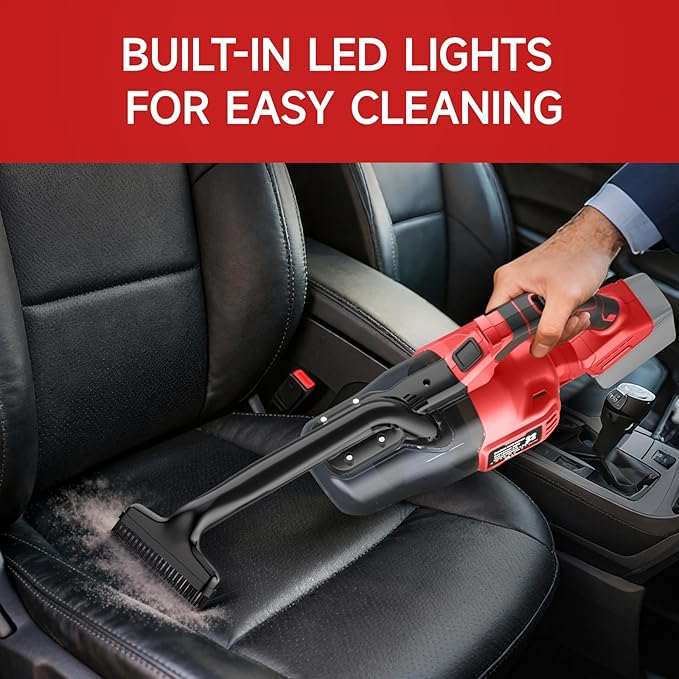 Gruecoinno Cordless Vacuum Cleaner for Milwaukee M18 18V Battery, 500W Handheld Vacuum Cleaner with Washable Filter, Portable Stick Vacuum for Floor Carpet Car Hardwood Pet Hair(Battery Not Included)