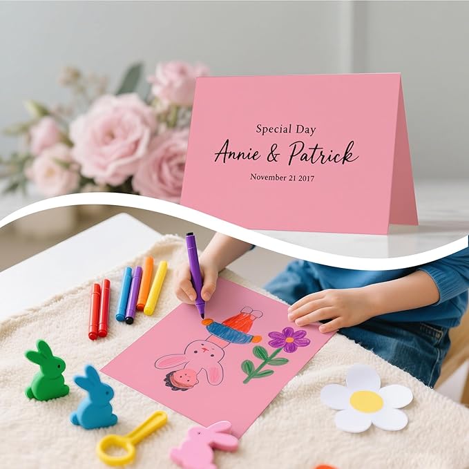 160 Sheets Cardstock Paper 8.5 x 11 Heavyweight Weight 200gsm Pink Card Stock Paper Printing, Crafts, Invitations | Smooth Printer Cardstock Paper | Bulk Construction Paper DIY & Professional Use