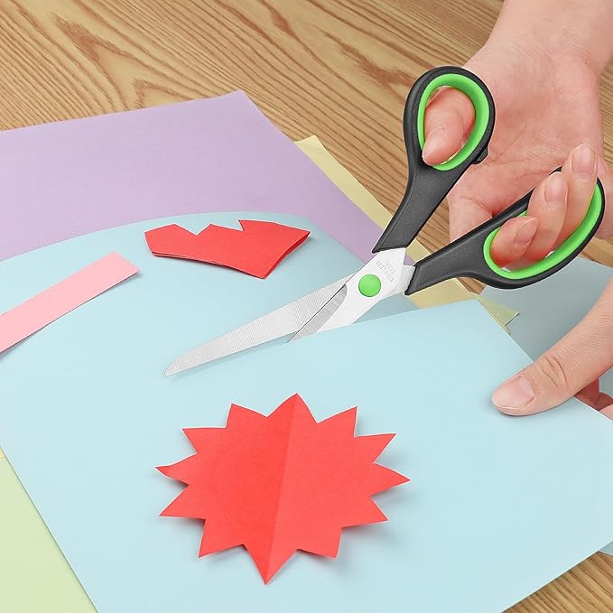 Scissors，Office Supplies Kit, Desk Accessories Set, Products Include Scissors, Stapler, Staples, Staple Remover，Pen Holder, Paper Clips, Push Pins, Binder Clips