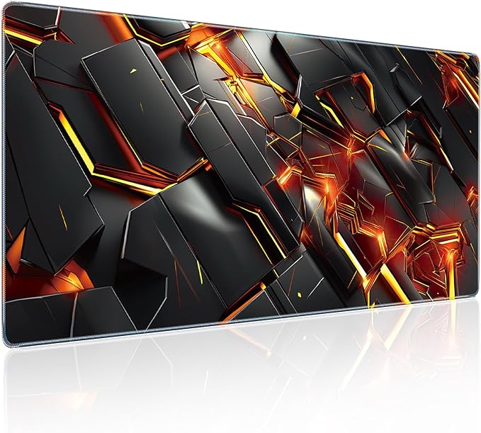 Cool Mechanical Style Gaming Mouse Pad, Premium Smooth Fabric & Non-Slip Base Extra Large Mouse Pad for Gamers, Comfortabale Handling Feeling & Best Control Gaming Mousepad(31.5×11.8in)