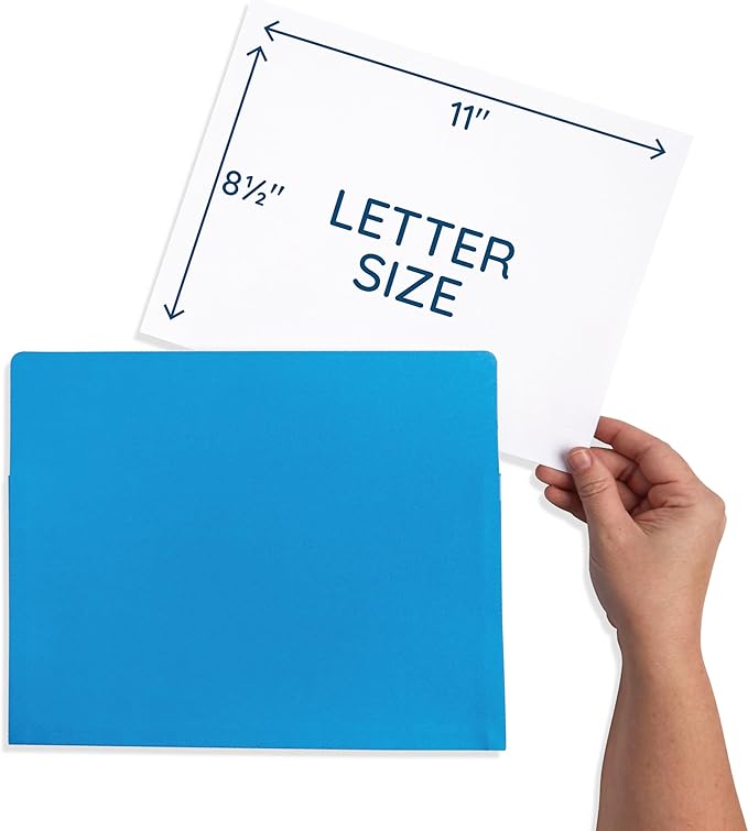 Blue Summit 10 Expanding File Pockets, Accordion File Folders Letter Size, 3.5” Expandable Pockets, Assorted Colors