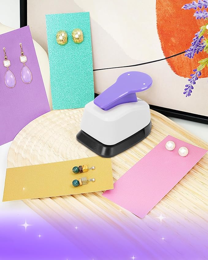UCEC Double Post Punch Earring Two Hole Puncher for Cards, Earring Cards with Holes for DIY Jewelry Display and Sales