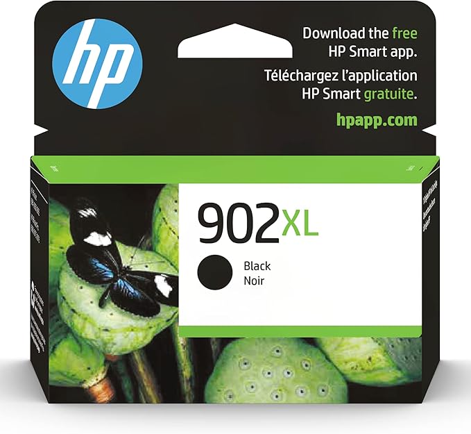 HP 902XL Black High-yield Ink Cartridge for HP Printers | Works with Printer Series: OfficeJet 6954, 6958, 6962, OfficeJet Pro 6968, 6975,, 6978 | Eligible for Instant Ink | T6M14AN