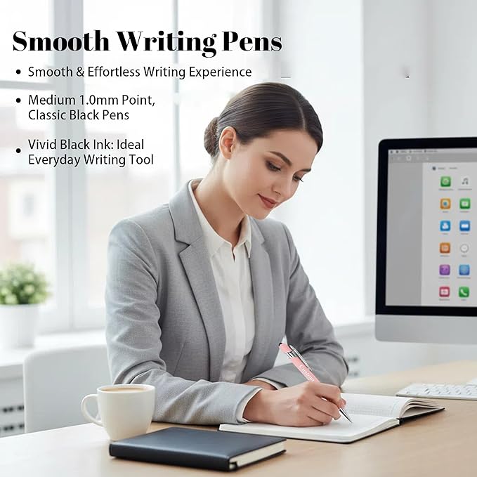 CRME Custom Pens Personalized Pen with Name Logo Engraved Metallic Customized Pen Wine Red Barrel Black Ink Click Pens Stylus Pens for Touch Screens Ideal for School Journaling Office Writing