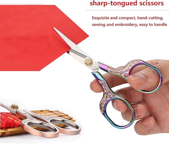 Small Sewing Scissors Sharp Embroidery Crochet Scissors, 2 Piece crochet accessories Yarn fabric scissors for Needlework Arts & Crafts DIY Tools