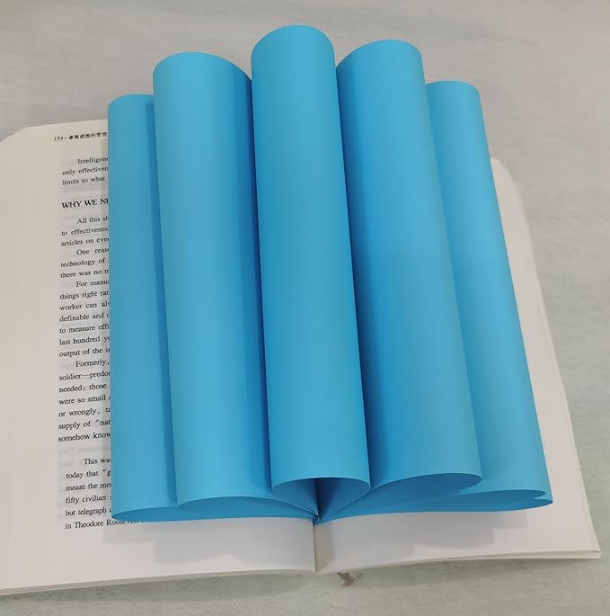 Lake blue Copy Print Paper 8.5X11 Inches,100 Sheets Rainbow A4 Printer Paper 70GSM Colored Origami Paper for Cutting DIY Kids Art Craft