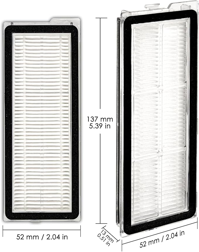 (5 Pack) QV 35S Replacement HEPA Filters Compatible with Roborock QV 35A, QV 35S, Qrevo MaxV, Qrevo S, Qrevo Plus, Qrevo Pro, Qrevo Curv Robot Vacuum, Filters Accessories Kit, Vacuum Filters