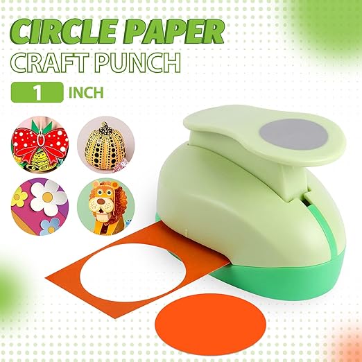 UCEC 1 Inch Circle Punch, Circle Hole Punch, Paper Punch, Paper Punches Craft Handmade Paper Punch for Crafting Scrapbooking Cards Arts Fun Projects