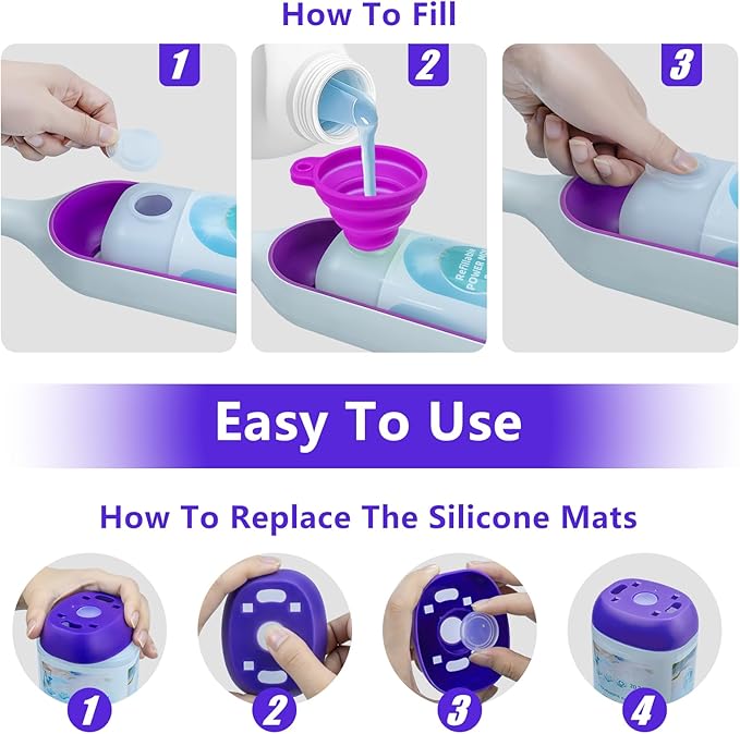 Refillable Bottle for Swiffer Power Mop Refills Solution Container, 775ML/26 FL OZ Reusable Cleaner Container, Empty, Leak-Proof, HDPE Power Mop Solution Bottle, Easy Install, Use Any Liquid Cleaner