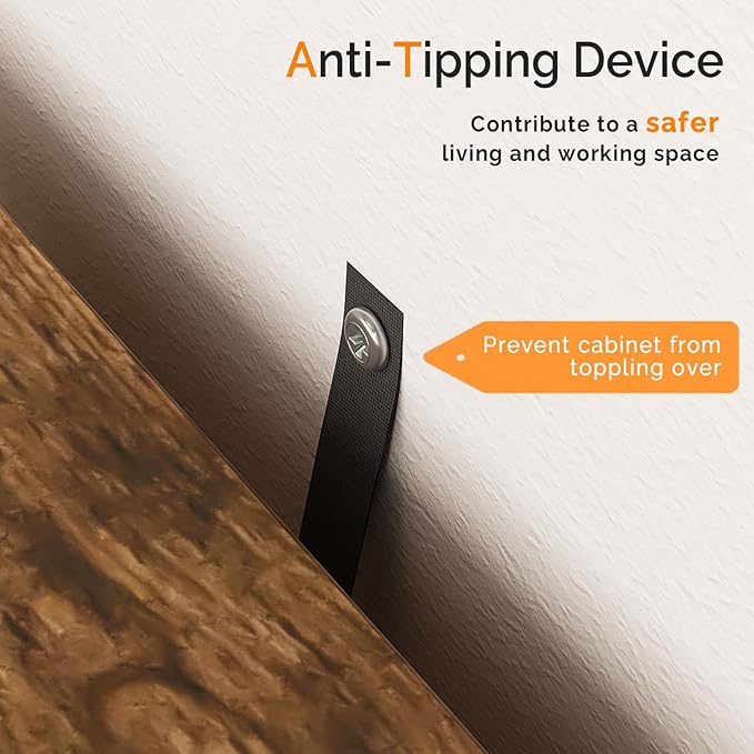 VINGLI 3 Drawer File Cabinet with Lock, Home Office Filing Organizer, for Letter Size File Folder Storage, Modern Farmhouse Style, Wood Vertical Filing Cabinet, Archivador (Rustic Brown)