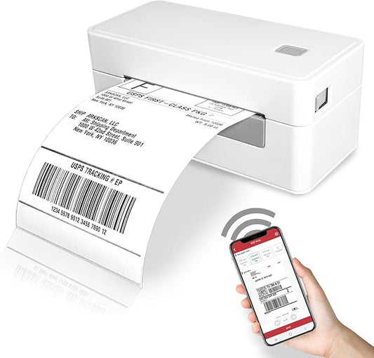 Arkscan 3044C-WF 300 DPI WiFi Shipping Label Printer Label Design Software on Windows, Print Wireless on Windows iPhone/iPad Mac Android UPS FedEx Ebay Shopify Shipstation Fanfold Direct Label
